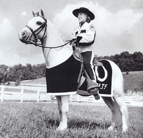 Carolyn Clark And Dixie - Baltimore Colts Mascot